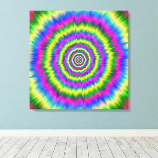 Canvas Print Neon Explosion (Insitu (Houten vloer))