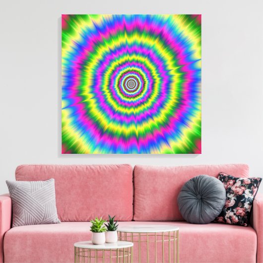 Canvas Print Neon Explosion (Insitu (Woonkamer))