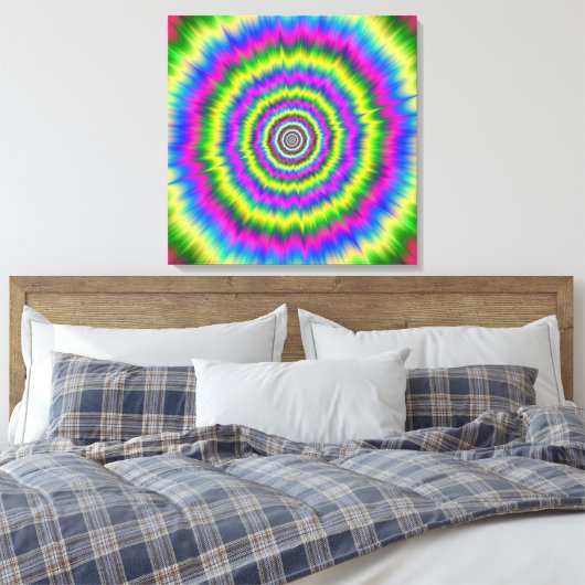 Canvas Print Neon Explosion (Insitu (Slaapkamer))