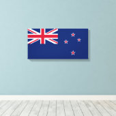 Canvas Print Nieuw-Zeelandse vlag (NZ) (Insitu (Houten vloer))