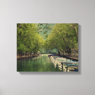 Canvas Print of Vassé Canal, Annecy, Frankrijk