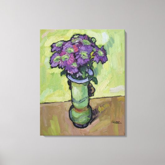Canvas Print 'Paarse Chrysanthemums' (Voorkant)