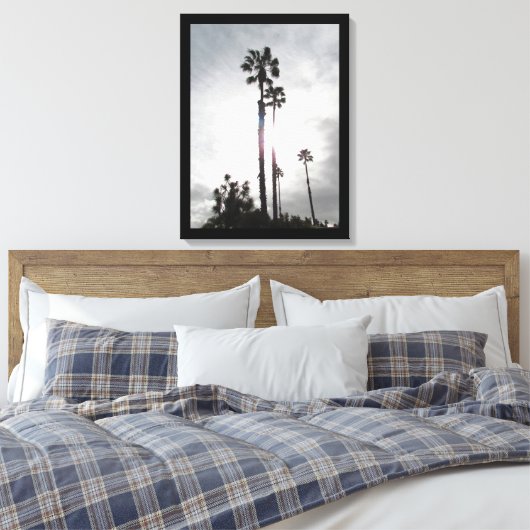 Canvas Print - Palm Tree Silhouette (Insitu (Slaapkamer))