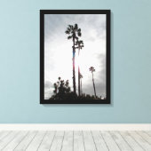 Canvas Print - Palm Tree Silhouette (Insitu (Houten vloer))