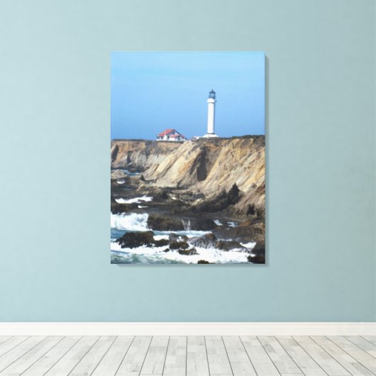 Canvas Print - Point Arena Lighthouse (Insitu (Houten vloer))