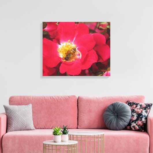Canvas Print - Pollen verzamelen (Insitu (Woonkamer))