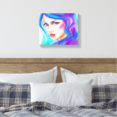 Canvas print prachtige vrouwenportret (Insitu (Slaapkamer))