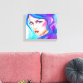 Canvas print prachtige vrouwenportret (Insitu (Woonkamer))