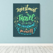 Canvas Print - Reizen is investeren in jezelf (Insitu (Houten vloer))
