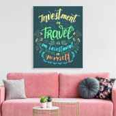 Canvas Print - Reizen is investeren in jezelf (Insitu (Woonkamer))