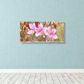 Canvas print - Roze guara (Insitu (Houten vloer))