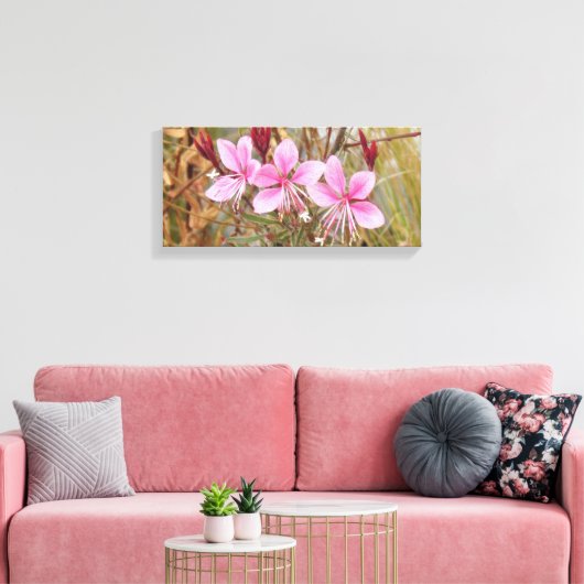 Canvas print - Roze guara (Insitu (Woonkamer))
