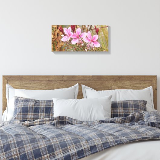 Canvas print - Roze guara (Insitu (Slaapkamer))