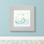 canvas print "Seashell Pearl" (Insitu (Houten vloer))