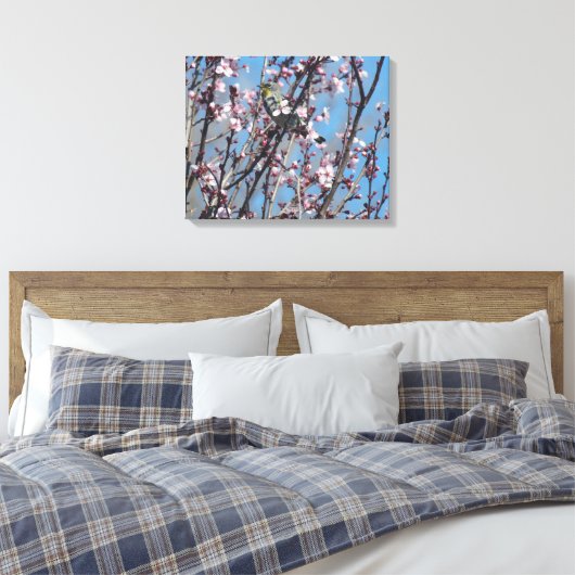 Canvas Print - Springtime Sparrow (Insitu (Slaapkamer))