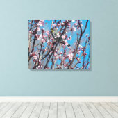 Canvas Print - Springtime Sparrow (Insitu (Houten vloer))