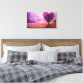 Canvas Print - Summer Blossom Heart Shaped Tree (Insitu (Slaapkamer))