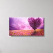 Canvas Print - Summer Blossom Heart Shaped Tree (Voorkant)