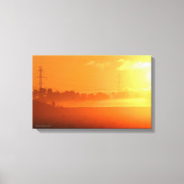 Canvas Print "Sunrise with Morning Fog"
