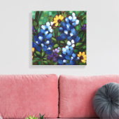 Canvas Print "Texas Wildflower - Bluebonnets" (Insitu (Woonkamer))