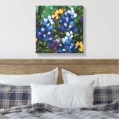 Canvas Print "Texas Wildflower - Bluebonnets" (Insitu (Slaapkamer))