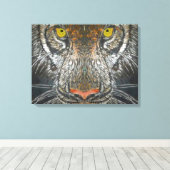 Canvas Print - tijger portret (Insitu (Houten vloer))