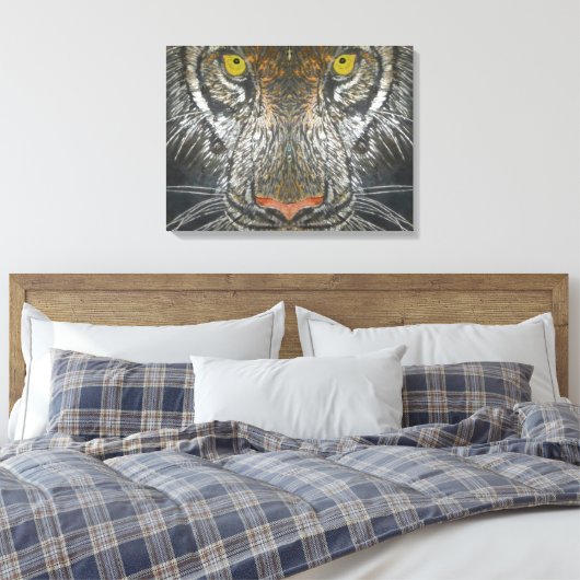 Canvas Print - tijger portret (Insitu (Slaapkamer))