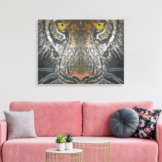 Canvas Print - tijger portret (Insitu (Woonkamer))