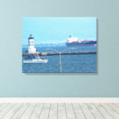 Canvas Print - vuurtoren van San Pedro (Insitu (Houten vloer))