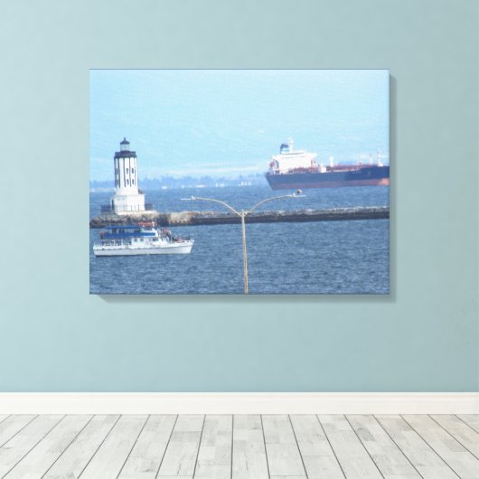 Canvas Print - vuurtoren van San Pedro (Insitu (Houten vloer))