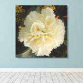 Canvas Print White Carnance Beauty (Insitu (Houten vloer))