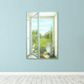 Canvas Print "Window Garden Uitzicht" (Insitu (Houten vloer))