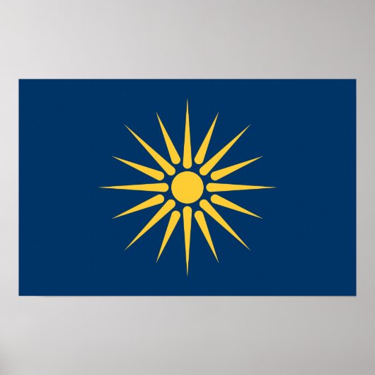 Canvas Print with Flag of Macedonia, Greece (Voorkant)