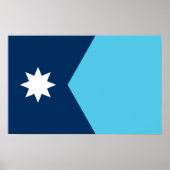 Canvas Print with Flag of Minnesota, USA (Voorkant)