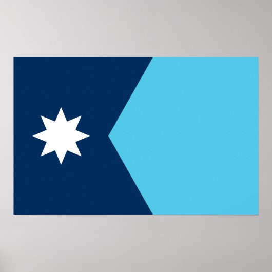 Canvas Print with Flag of Minnesota, USA (Voorkant)