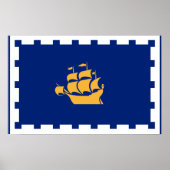 Canvas Print with Flag of Quebec City, Canada (Voorkant)