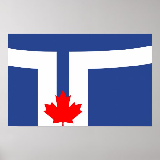 Canvas Print with Flag of Toronto, Canada (Voorkant)