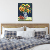 Canvas Print " zonnebloemen en tomaten " (Insitu (Slaapkamer))