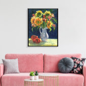 Canvas Print " zonnebloemen en tomaten " (Insitu (Woonkamer))