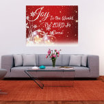 Canvas printjaloezie op de Eerste Kerstdag van de<br><div class="desc">Prachtige canvasafdruk voor Kerstmis,  Joy to the world the Lord is gekomen! Een geweldig cadeau voor iedereen!</div>