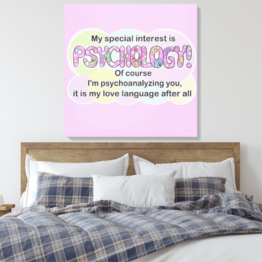 Canvas Psychologie Liefdestaal (ADHD, Autistisch) Afdruk (Insitu (Slaapkamer))