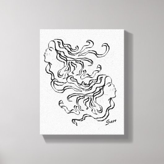 Canvas: Punt draaien in de wind Canvas Afdruk (Voorkant)