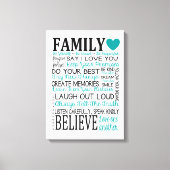 Canvas Regels voor gezinnen (Voorkant)