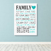 Canvas Regels voor gezinnen (Insitu (Houten vloer))