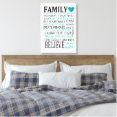 Canvas Regels voor gezinnen Afdruk (Insitu (Slaapkamer))