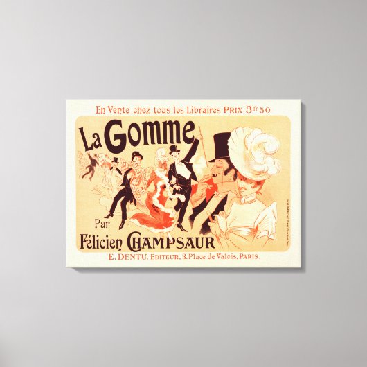 Canvas Reproductie  Frans poster (Voorkant)