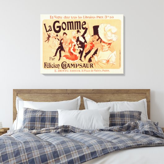 Canvas Reproductie  Frans poster Afdruk (Insitu (Slaapkamer))