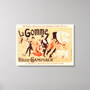 Canvas Reproduction Frans poster Afdruk