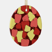 Canvas rode en gele appels keramisch ornament (Rechts)