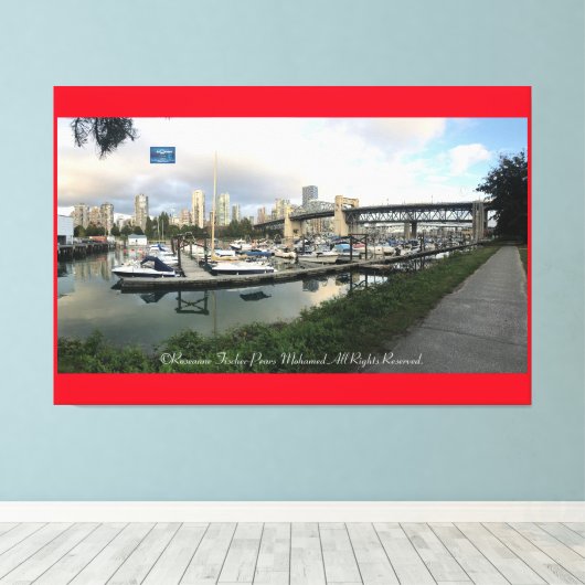 Canvas Rood (WaterFront52)RFPMDesigns©️2019/24 Afdruk (Insitu (Houten vloer))